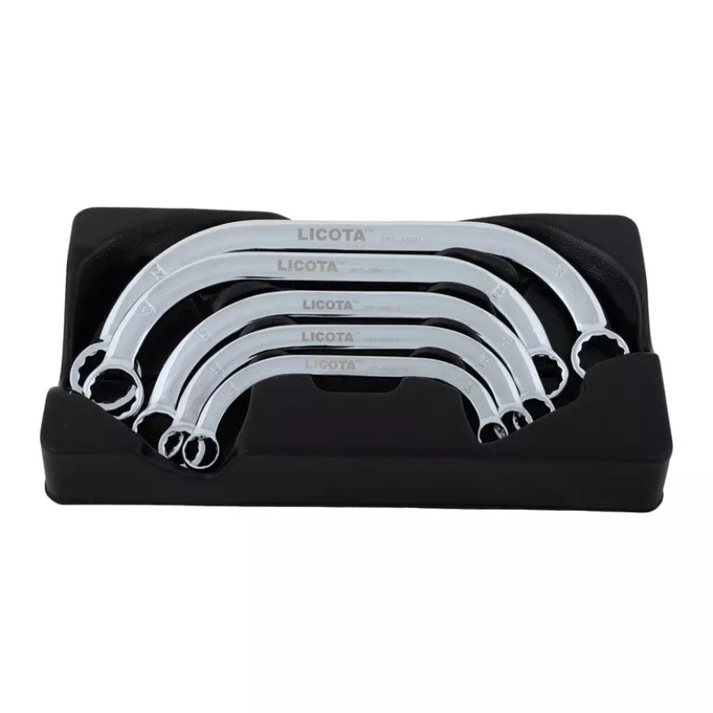 Набор ключей накидных изогнутых стартерных Licota ACK-274005, 10-22 мм, 5 предметов