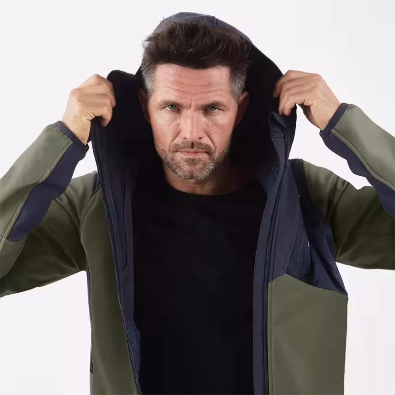 Куртка мужская Finntrail Nitro 1320 Khaki, ткань Софтшелл, хаки, размер 44-46 (S), 165-175 см