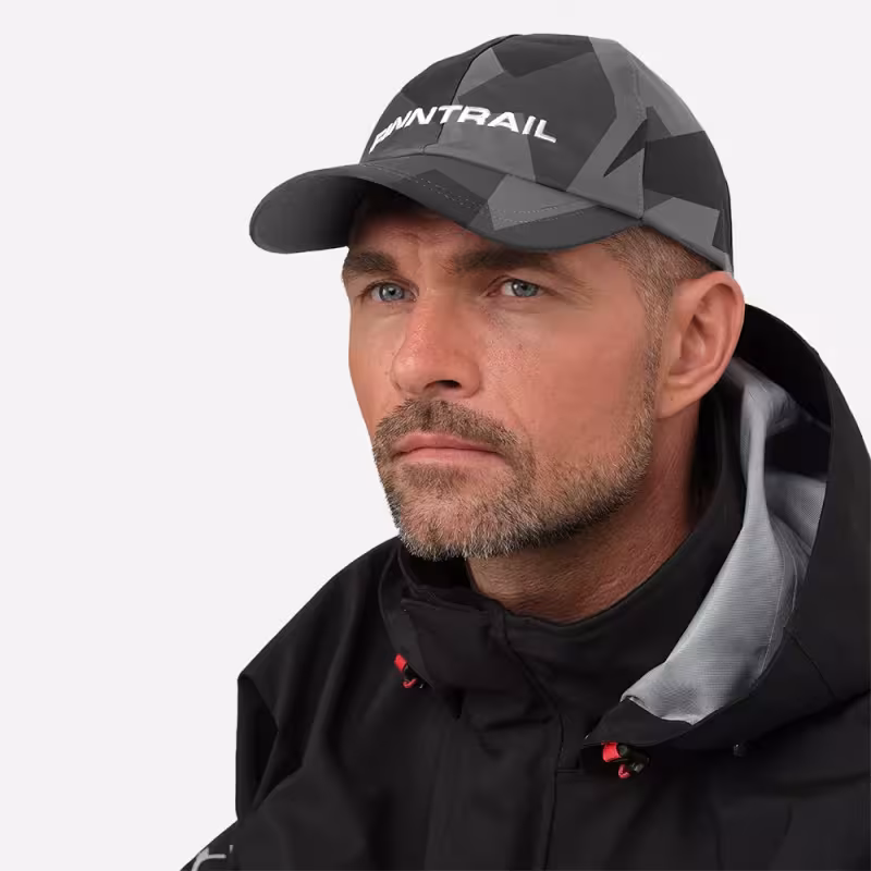 Кепка-бейсболка Finntrail Waterproof Cap 9621 CamoShadowBlack, мембрана Hard-Tex, серый камуфляж, размер универсальный