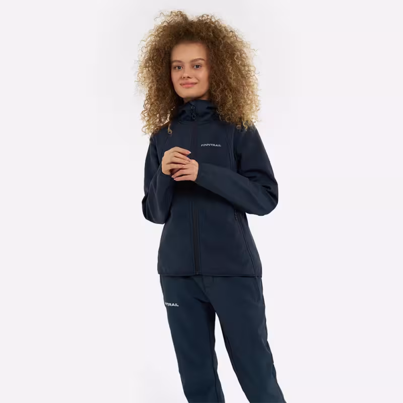 Куртка женская Finntrail Softshell Nitro W 1322 Dark Grey, ткань Софтшелл, темно-серый, размер 46-48 (M), 165-175 см