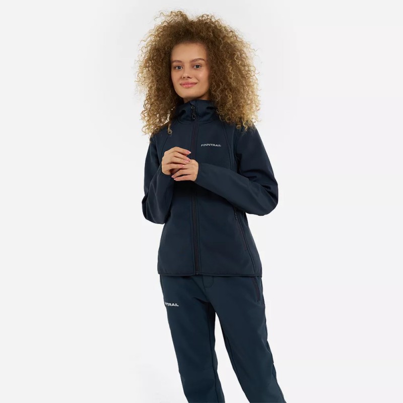 Куртка женская Finntrail Softshell Nitro W 1322 Dark Grey, ткань Софтшелл, темно-серый, размер 48-50 (L), 170-180 см
