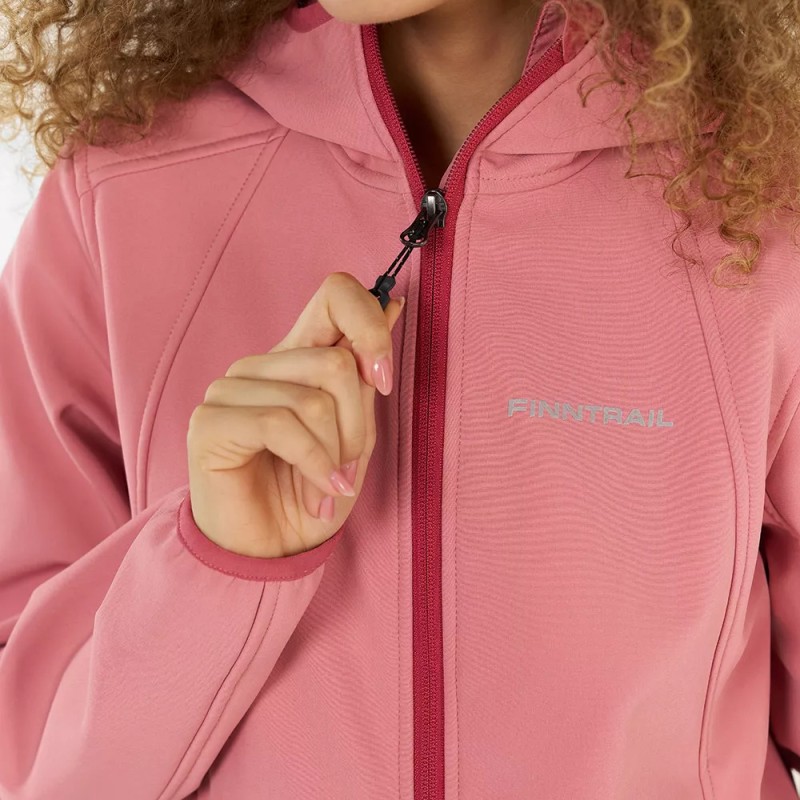 Куртка женская Finntrail Softshell Nitro W 1322 Powder, ткань Софтшелл, розовый, размер 46-48 (M), 165-175 см