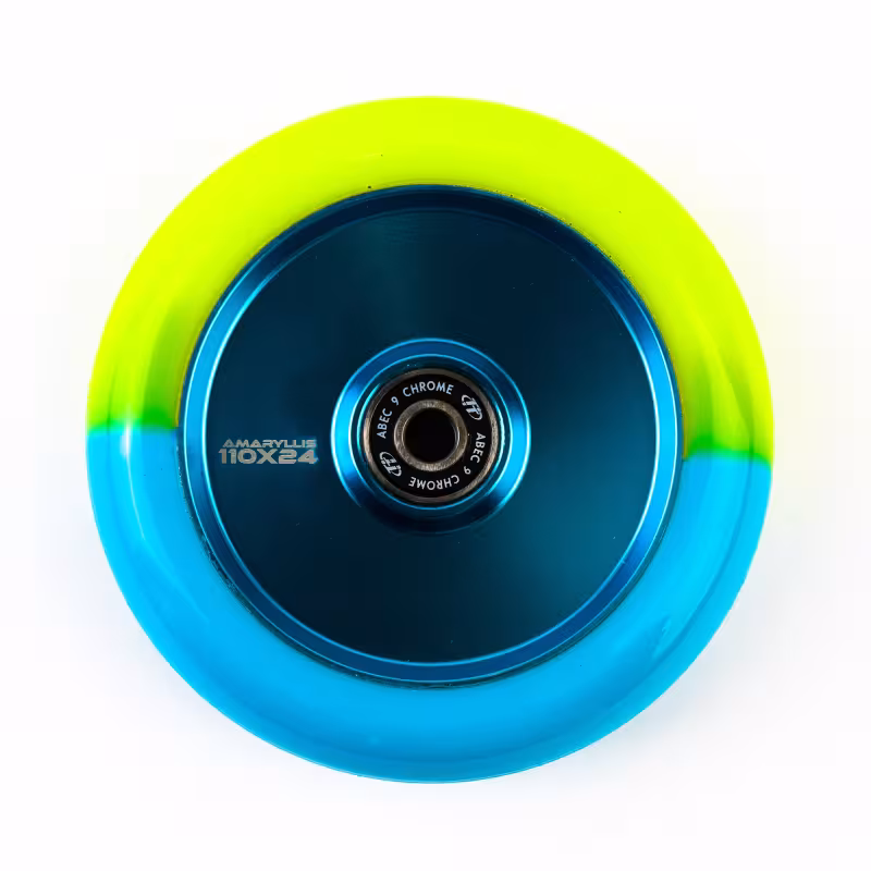 Колесо для самоката Tech Team Amarillis blue-green, 110 мм, синий/зеленый