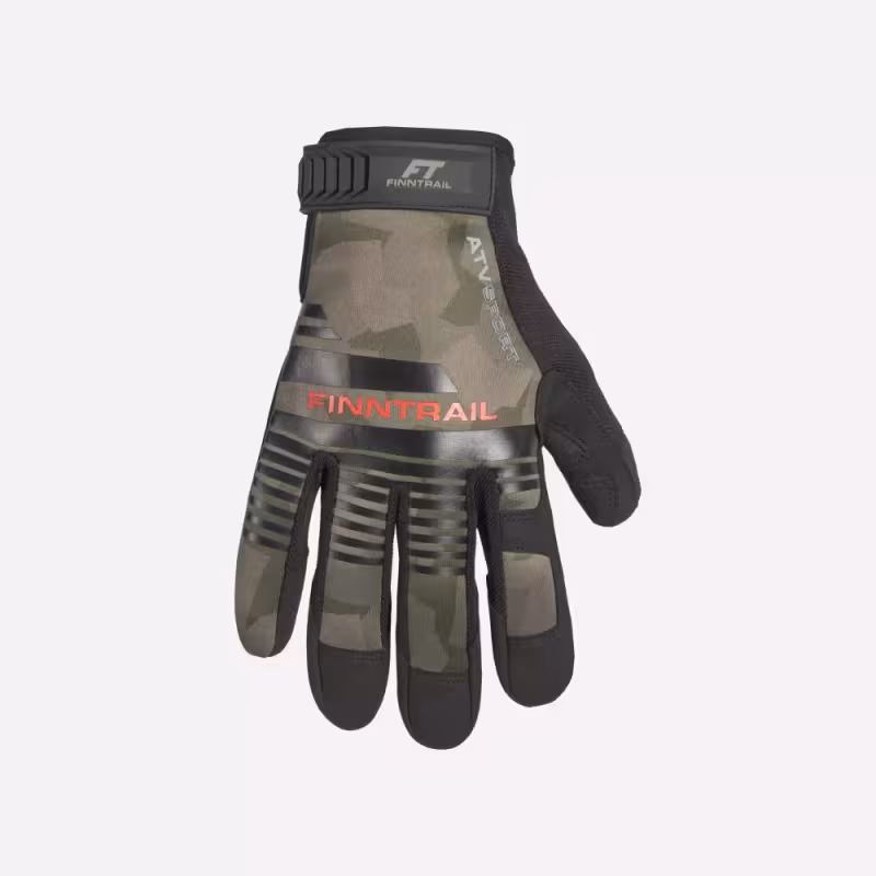 Мотоперчатки Finntrail Eagle 2840 CamoShadowGreen, черный/камуфляж, неопрен, размер L