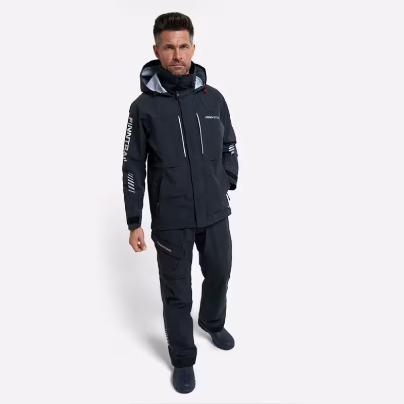 Костюм Finntrail Tournament 3470 Graphite, мембрана Hard-Tex, черный, размер 54-56 (MK), 170-180 см