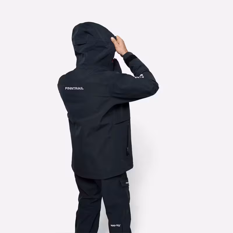 Костюм Finntrail Tournament 3470 Graphite, мембрана Hard-Tex, черный, размер 54-56 (MK), 170-180 см