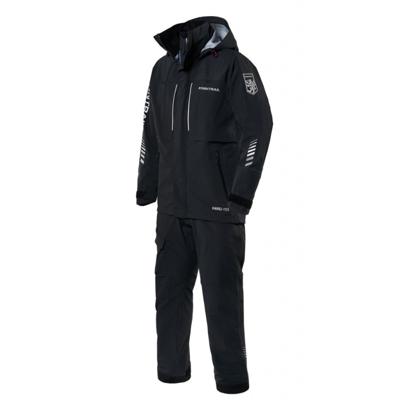 Костюм Finntrail Tournament 3470 Graphite, мембрана Hard-Tex, черный, размер 54-56 (MK), 170-180 см