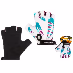 Велоперчатки Trix Nw, белый/бирюзовый, размер S