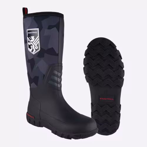 Сапоги мужские Finntrail Outlander 7516 CamoShadowBlack, черный камуфляж, размер 40