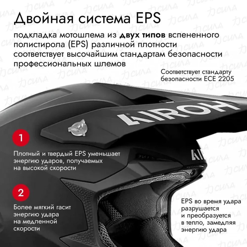 Мотошлем Airoh Wraap, черный матовый, размер M