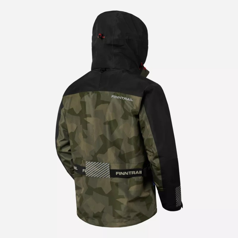 Костюм мужской Finntrail Thor 3420 CamoShadowGreen, мембрана Hard-Tex, зеленый, размер 62-64 (XXXL), 190-200 см