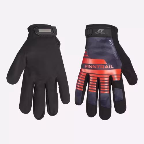 Мотоперчатки Finntrail Eagle 2840 CamoShadowBlack, неопрен, черный/красный, размер M