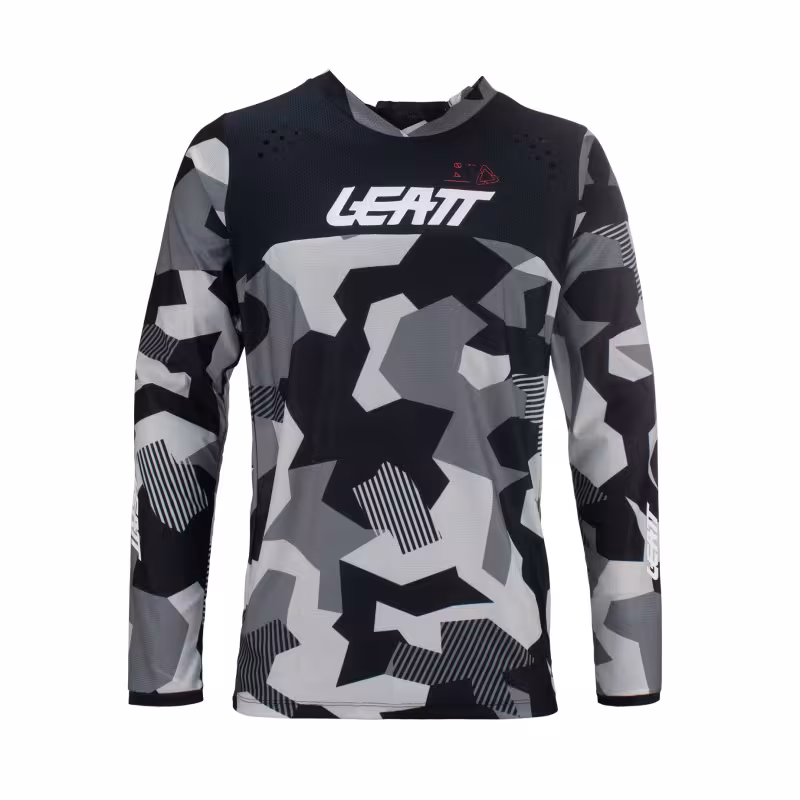 Джерси мужское Leatt Moto 4.5 Enduro Jersey Forge, полиэстер,серый камуфляж, размер M