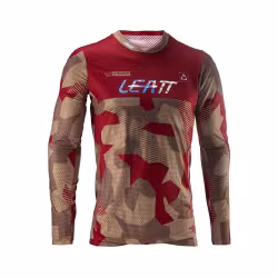 Джерси мужское Leatt Moto 5.5 UltraWeld Jersey RubyStone, полиэстер, красный/коричневый, размер M