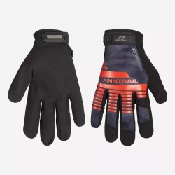 Мотоперчатки Finntrail Eagle 2840 CamoShadowBlack, неопрен, черный/красный, размер XL