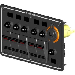 Панель бортового питания 310125, 5 переключателей и прикуриватель
