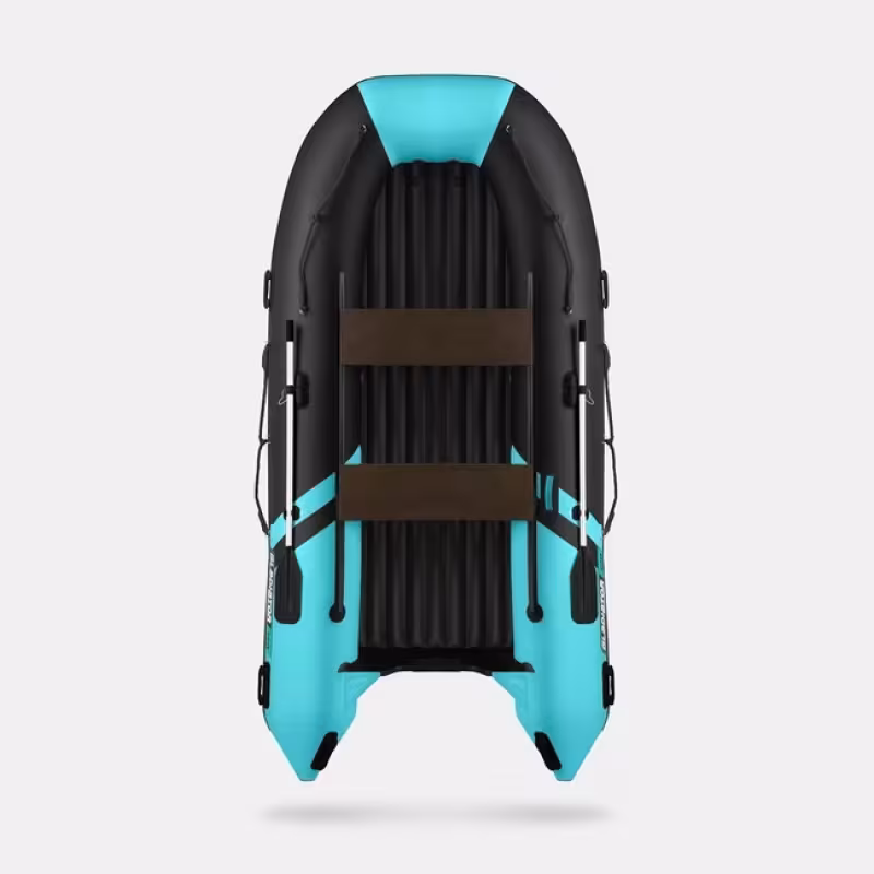 Надувная лодка ПВХ Gladiator E380S, НДНД, бирюзовый/черный