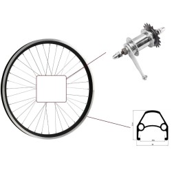 Колесо велосипедное Forward F0400012 CF-CTO1-1 28