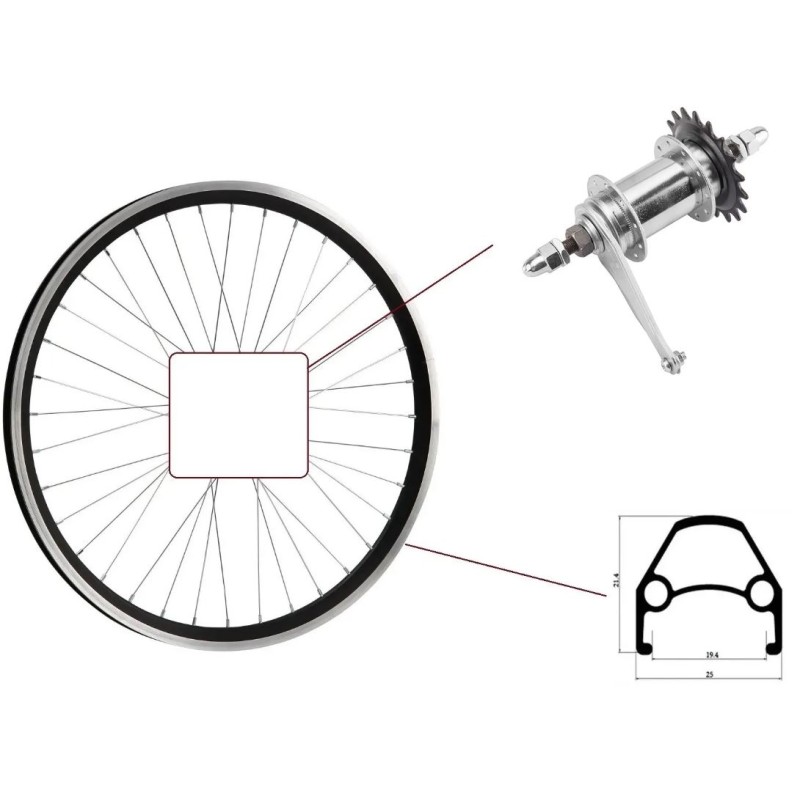 Колесо велосипедное Forward F0400012 CF-CTO1-1 28