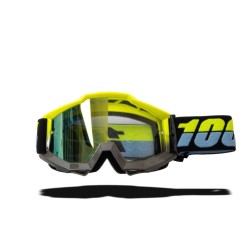 Мотоочки 100% #02 black/yellow frame, желтый/черный