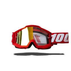 Мотоочки 100% #09 red frame, красный