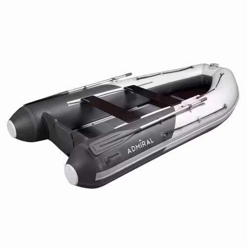 Лодка надувная ПВХ Адмирал 320 S Pro, пайол фанерный, серый/белый