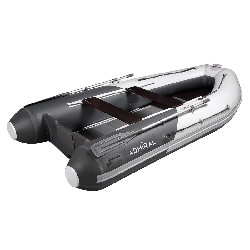 Лодка надувная ПВХ Адмирал 320 S Pro, пайол фанерный, серый/белый