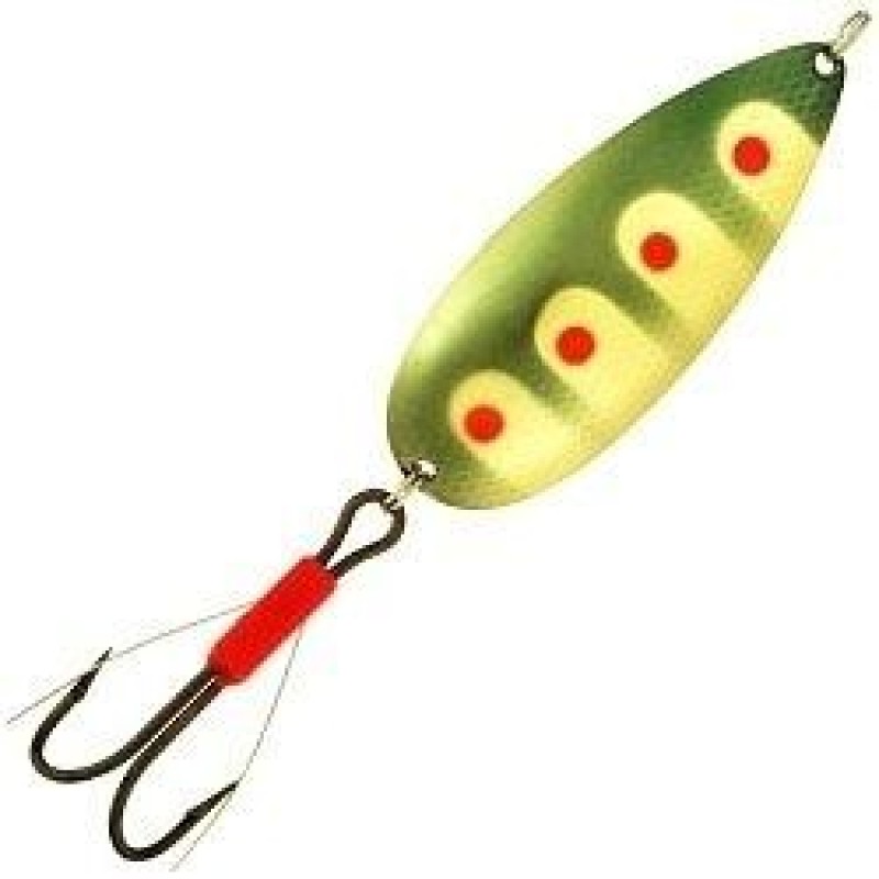 Блесна колеблющаяся Kuusamo Hauki, длина 80 мм, вес 22 г, цвет GR/R-B