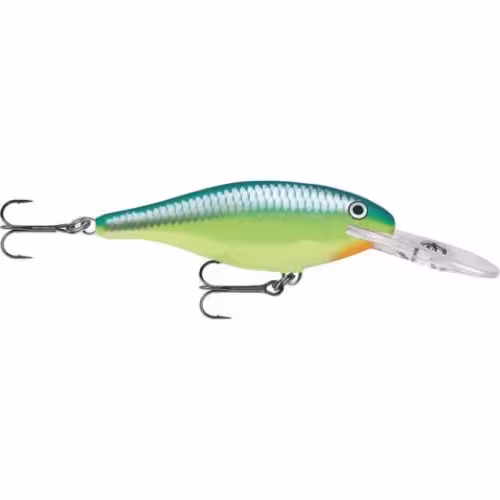 Воблер плавающий Rapala Shad Rap SR08, 80 мм, 12 гр, цвет CRSD