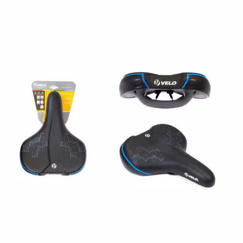 Седло велосипедное Velo VL-6393BBK, 265x213 мм, черный
