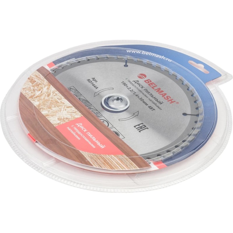 Диск пильный по дереву Belmash RD144A, 190х1.4/20/16 мм