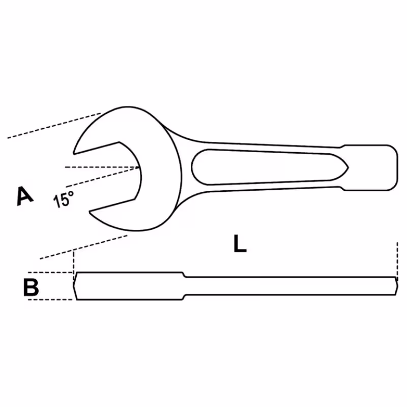 Ключ рожковый ударный Garwin GR-IU050, 50 мм