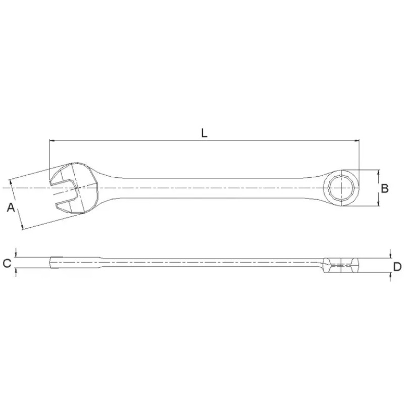 Ключ рожково-накидной Licota AWT-TRM0009, 19.05 мм