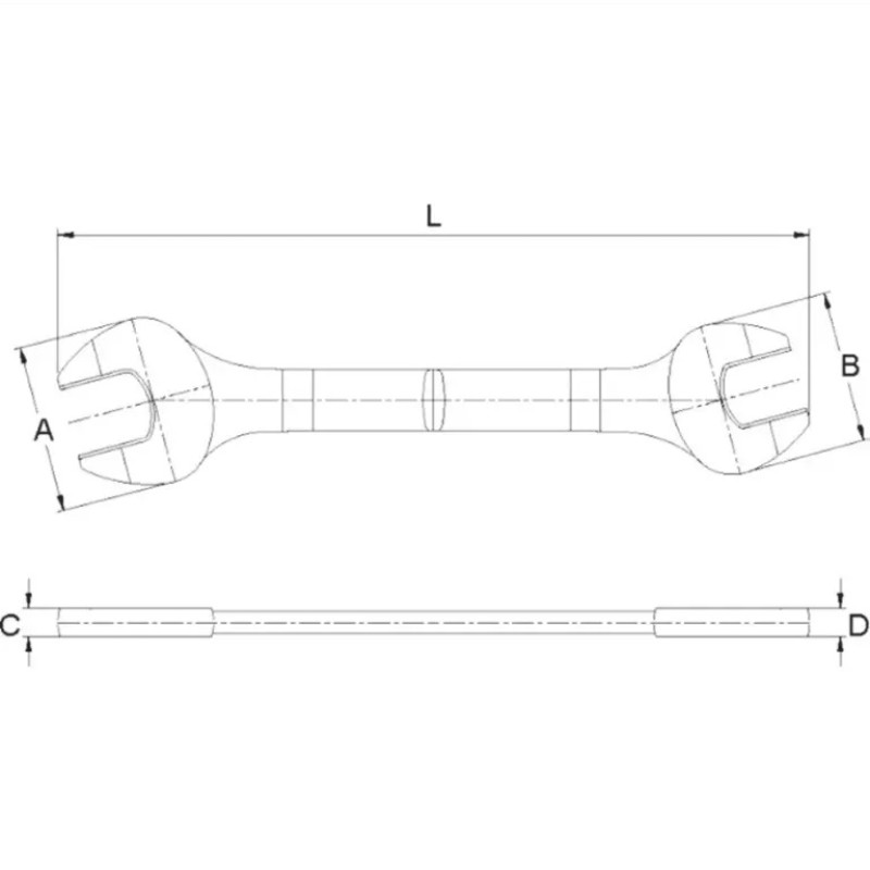 Ключ рожковый Licota AWT-EDS0708, 7x8 мм