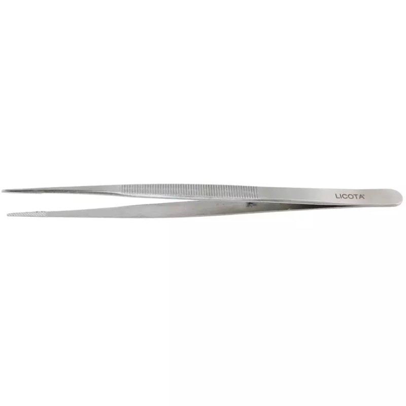 Пинцет прямой, рифленый Licota AET-7116, 160 мм
