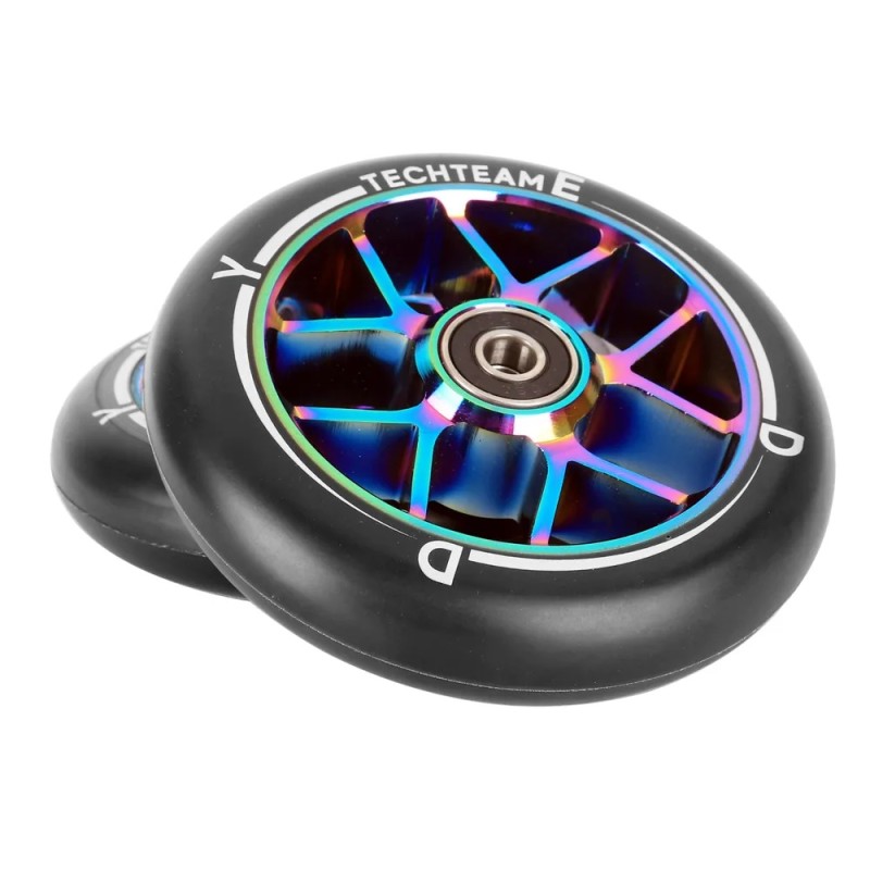 Колесо для самоката Tech Team Eddy neo-chrome, 110 мм, фиолетовый/хром