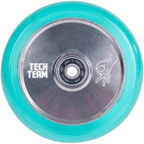 Колесо для самоката Tech Team Transparent sea blue, 110 мм, бирюзовый