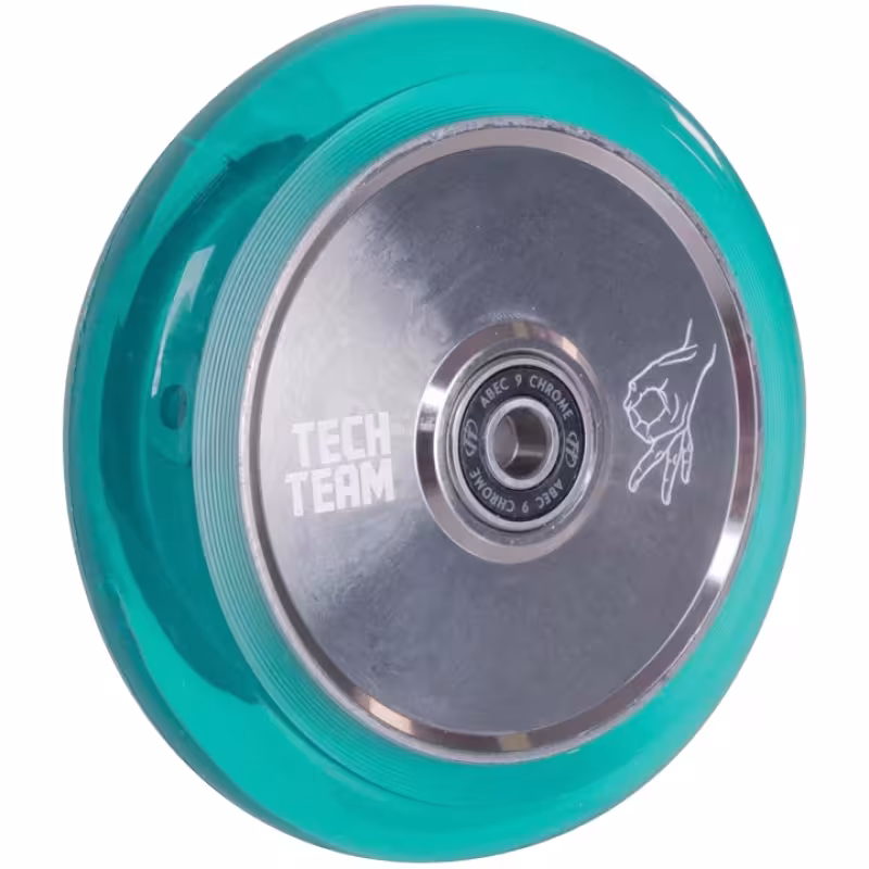 Колесо для самоката Tech Team Transparent sea blue, 110 мм, бирюзовый