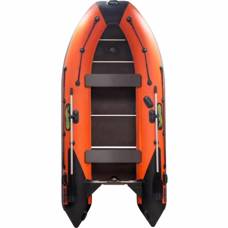 Надувная лодка ПВХ Адмирал 340 Sport Lite, пайол фанерный, красный/черный