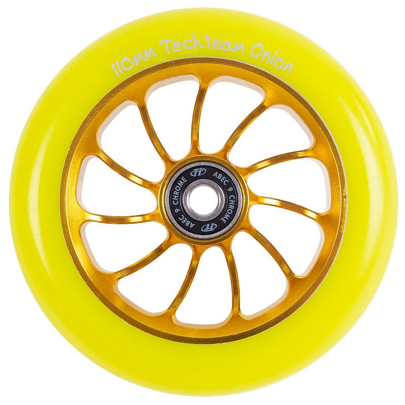 Колесо для самоката Tech Team Onion Yellow, 110 мм, желтый
