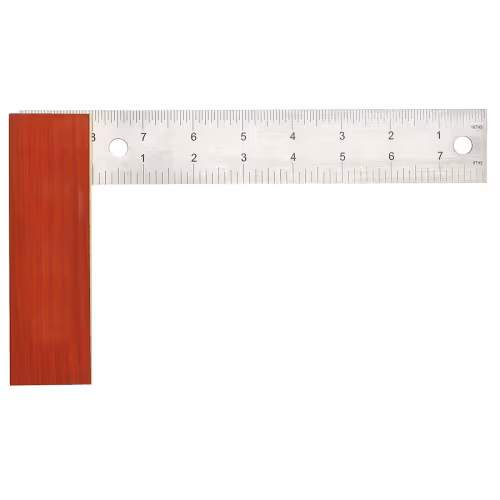 Угольник с деревянной ручкой Workpro WP264004, 200 мм