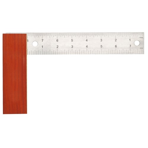 Угольник с деревянной ручкой Workpro WP264004, 200 мм