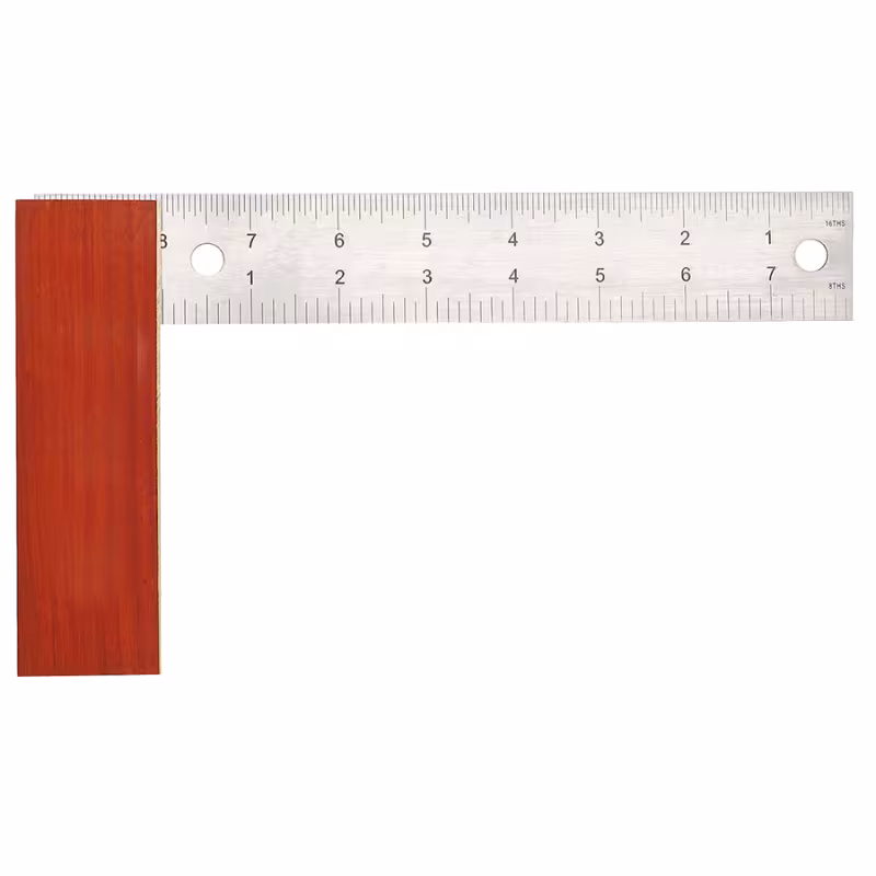 Угольник с деревянной ручкой Workpro WP264004, 200 мм