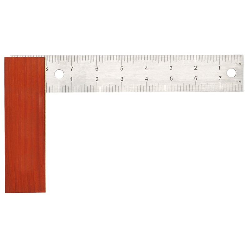 Угольник с деревянной ручкой Workpro WP264004, 200 мм