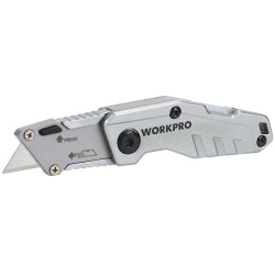 Нож складной алюминиевый Workpro+11 лезвий