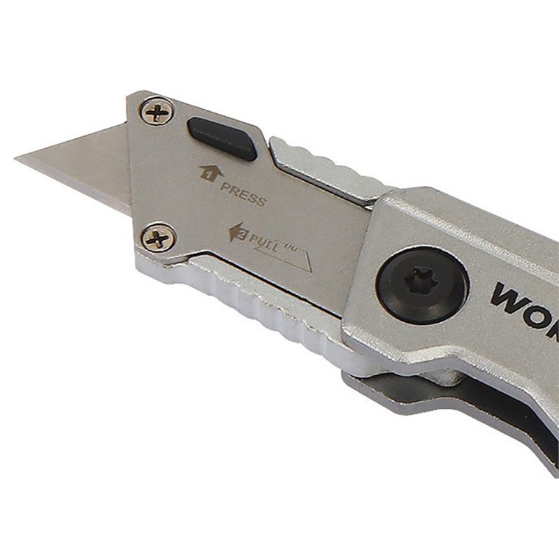 Нож складной алюминиевый Workpro+11 лезвий