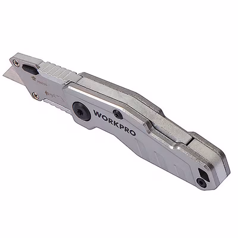 Нож складной алюминиевый Workpro+11 лезвий