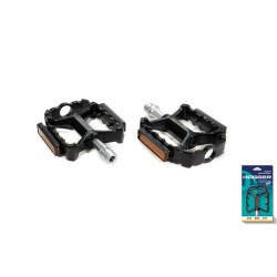 Педали платформенные Hogger PDHG605SBBK, 109x90 мм, на промподшипниках 9/16