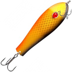 Блесна колеблющаяся (бусинка) Kuusamo Professor 1, 115 мм, 27 гр, цвет Tapas Olive, BL/G/O-B, UV