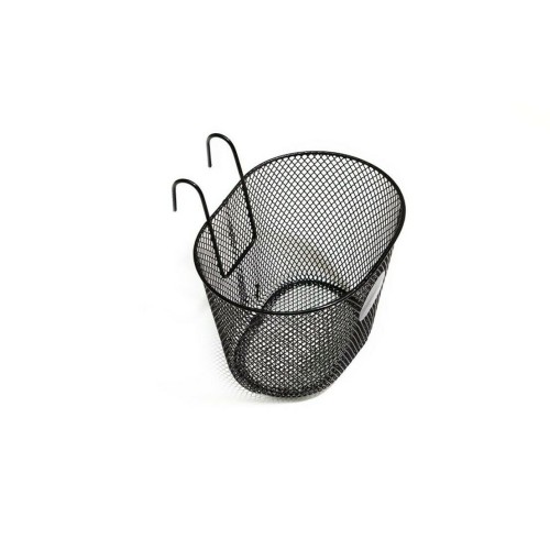 Корзина велосипедная передняя BSK888BLACK 24х18х22 см, на крюках